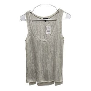 NWT J. Crew Light Gray sequin & Tulle Tank Top XS Flawed
